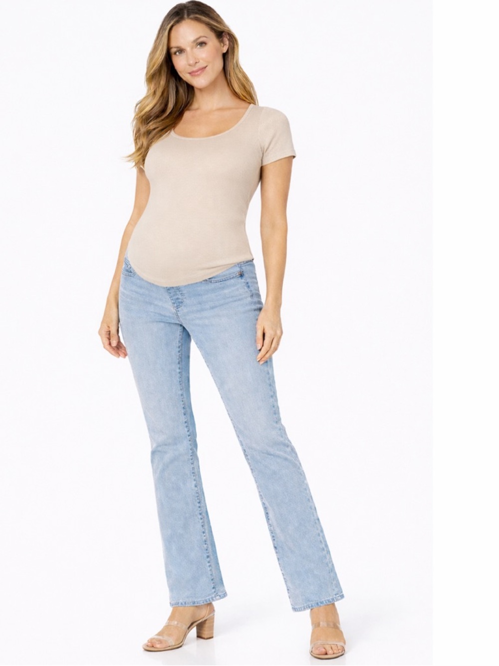 Levi Strauss Maternity Bootcut Jeans Size XL NWT Light Wash Stretch
